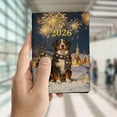 thumbnail image 4 of Bernese Mountain Dog Happy New Year 2026 with Fireworks on New Year's Eve Travel Passport Wallet Berner Lover Gifts PU Leather Passport Holder Cover - 12022, 4 of 5