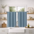 thumbnail image 3 of MKHILL Vela Mineral Short Blackout Curtains 36 Inch Length 2 Panels, Room Darkening Thermal Insulated Rod Pocket Small Tier Curtains for Kitchen Bathroom Camper RV, Each 30"W x 36"L, Mineral, 3 of 10