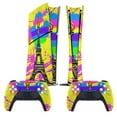 thumbnail image 2 of Skin Sticker for PS5 Slim Standard PS5 Pro Disc Digital Edition Console and Controllers Decals for Playstation 5 (Pride Eiffel Tower ,PS5 Pro Standard), 2 of 5