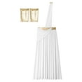 thumbnail image 5 of Doomiva Mens One Shoulder Ancient Greek God Toga Skirt Warrior Costume Halloween Cosplay Outfits White L, 5 of 7