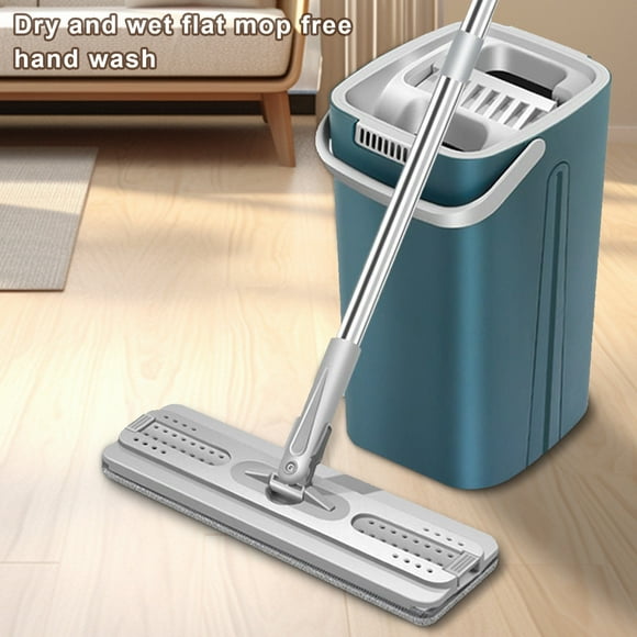 YAOMOBB Household Cleaning Tool Mop And Bucket with Wringer Set Long Handle Flat Widened 360 Degree Rotating Head Squeeze Mop Home Wall Floor Cleaner Household