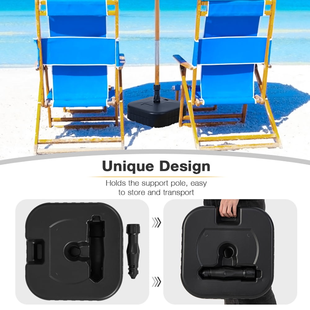 Aimee Lii Patio Fillable Umbrella Base Fit 1.5 Inch Umbrella Poles for Yard Poolside, Outdoor Umbrella Base, Black