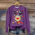 thumbnail image 6 of Womens Casual Long Sleeve Graphic Tee Shirts Crew Neck Sweatshirts Pullover Tops For Women, 6 of 7