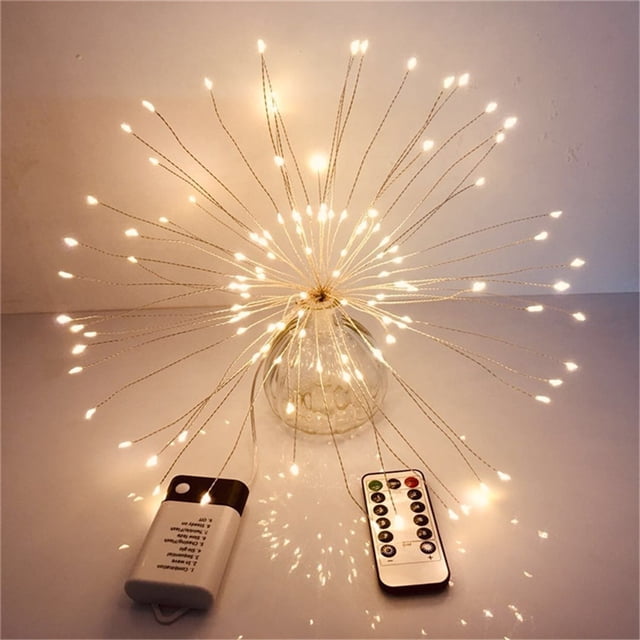 Cadena de Luces Solares onlyliua para Exteriores 120 Led Alambre de Cobre y Cristal navideño
