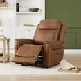 thumbnail image 4 of ReNest Dual Motor Power Recliner with Super Zero-Gravity Mode, Top-Grain Leather, USB and Type-C Charging,Saddle, 4 of 25