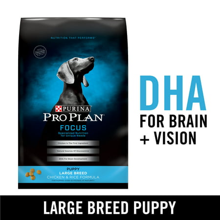 Purina Pro Plan Large Breed Dry Puppy Food, FOCUS Chicken & Rice Formula - 34 lb. (Best Raw Food For Puppies)