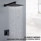 thumbnail image 3 of Sistema de Ducha de Lluvia - Regadera Negra, Juego de Mezclador de Ducha de Techo para Baño, Cabezal de Ducha de Lluvia de Alta Presión con Combinación de Válvula de Mezcla Aproximada, 3 of 9