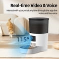 thumbnail image 2 of ROJECO 3L Automatic Cat Feeder With Camera Video Cat Food Dispenser Pet Smart Voice Recorder Remote Control Auto Feeder For Cat Dog, 2 of 6