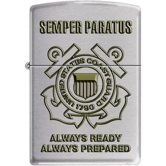Zippo Lighter -for U.S. Coast Guard USCG Semper Paratus Anchors #Z5348