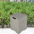thumbnail image 4 of Elementi  Plus Square Propane Tank Cover Hideaway Storage Box with Removable Top - 15.9" x 15.9" x 20.5" Grey, 4 of 5