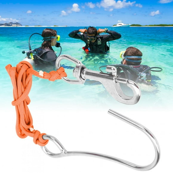 Herwey Diving Single Hook, Sturdy Single Hook, Black/Orange/Blue For Diving Drift Diving Diving Supplies