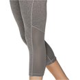thumbnail image 4 of Reebok Womens Align High Rise Capri Compression Athletic Pants, Grey, X-Small, 4 of 6
