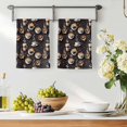 thumbnail image 3 of Coffee Kitchen Towels Set of 2, Hot Cafe Cup Beans Modern Retro Black Absorbent Dish Towels for Kitchen, Microfiber Hand Towel, Quick Drying Tea Towel for Cleaning Decorative Dishcloths, 3 of 7