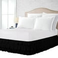 thumbnail image 1 of BedDecor Multi Ruffle Skirt 15 Inches Black/King Egyptian Cotton Base Valance Sheet, 1 of 5