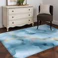 thumbnail image 4 of Rectangle Area Rug 3x5ft,Abstract Gradient Marble Texture Washable Carpet Non-Slip Runner Accent Rugs Indoor Floor Mat for Bedroom Living Room Decor,Blue Stone with Gold Stripe, 4 of 9