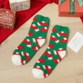 thumbnail image 5 of DQRPSEETB 3 Pairs Christmas Fuzzy Socks for Women Home Casual Sleeping Socks Warm Cozy Slipper Socks Microfiber Fluffy Socks Christmas Gifts Socks for Women Ankle High Compression Socks White, 5 of 6