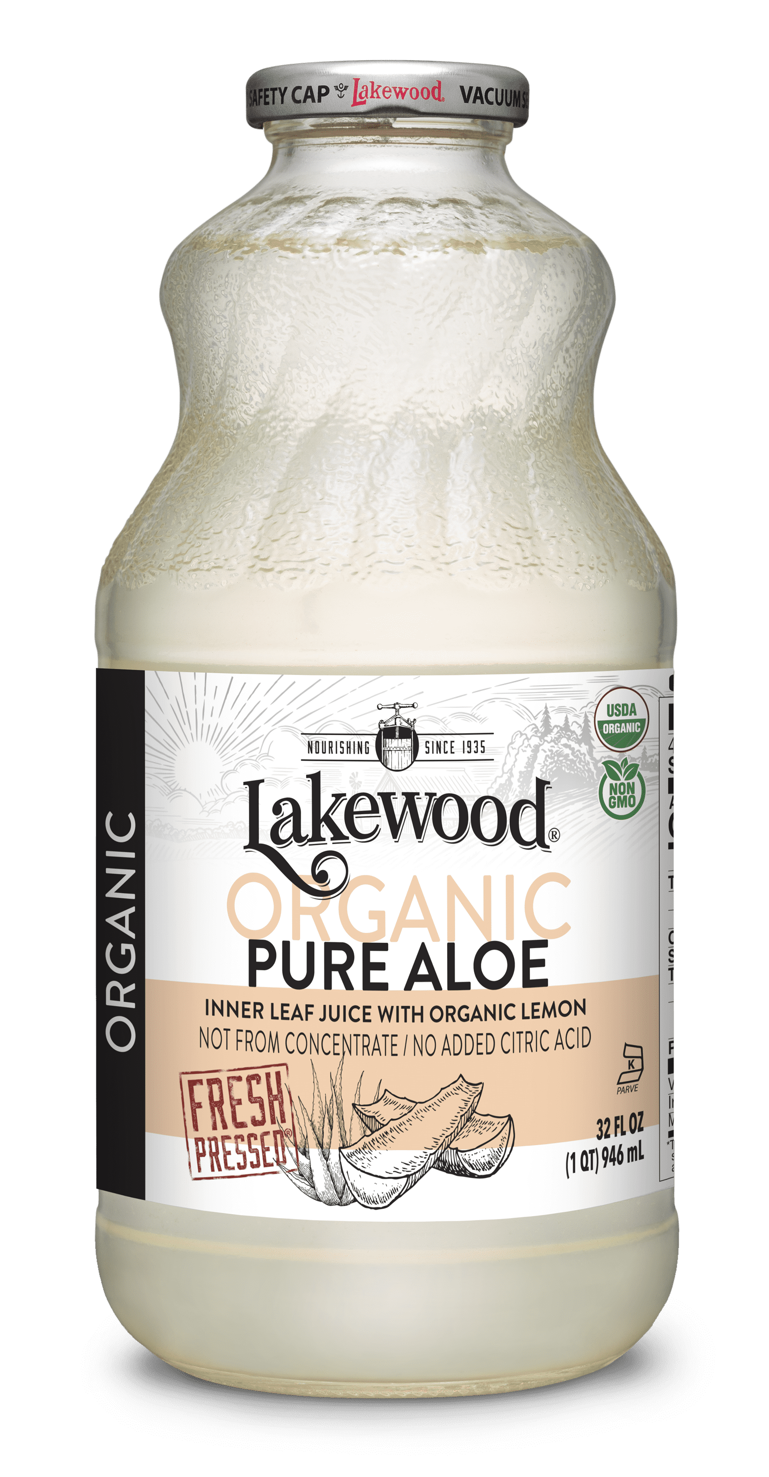 Lakewood Organic Aloe Vera Juice, 32 FL oz