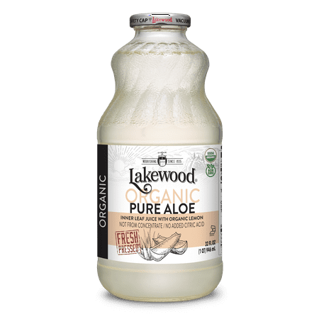Lakewood Organic Brand Pure Aloe Vera Juice, Fresh Pressed 32 fl oz