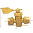 thumbnail image 3 of Standard 1/2 Inch Female Brass Boat Shut Off Fuel Line Valve Control, 3 of 3