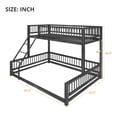 thumbnail image 4 of Jopath Twin XL over Queen Bunk Bed,Heavy Duty Metal Bunk Beds for Adults and Kids,Floor Bed Frame with Ladder and Safety Guardrails, Easy Assemble,Black, 4 of 10