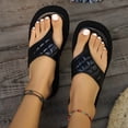 thumbnail image 5 of jiaxiM Cushioned Flip Flops Womens Thong Sandals Cute Women House Slippers Non- Womens Sandals Rubber Sole Orthofeet Shoes for Women, 5 of 9