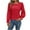 Red, variant on Puff Sleeve Shirts for Women Shirred Long Sleeve Tops Fall Crewneck Pullover Casual Blouses with Button Orders Placed My Account Recently Black,S
