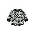 thumbnail image 1 of Qmyliery Baby Girl Romper, Long Sleeve Heart Print Round Neck Casual Fall Spring Short Jumpsuit ,0-18 Months, 1 of 8