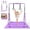 Purple, variant on 【LuckyNote】Adjustable Height Gymnastics Bar for Home, 140 lbs Capacity Foldable Horizontal Training Bar with Mat, Pink