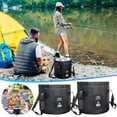 thumbnail image 1 of Fiudx Cubo Plegable para Exteriores, Cubo Portátil para Picnic y Pesca, Resistente Al Agua, Recipiente Multiusos para Viajes, Ideal para Camping, Senderismo y Jardín, Duradero y Resistente a Desgarro, 1 of 7