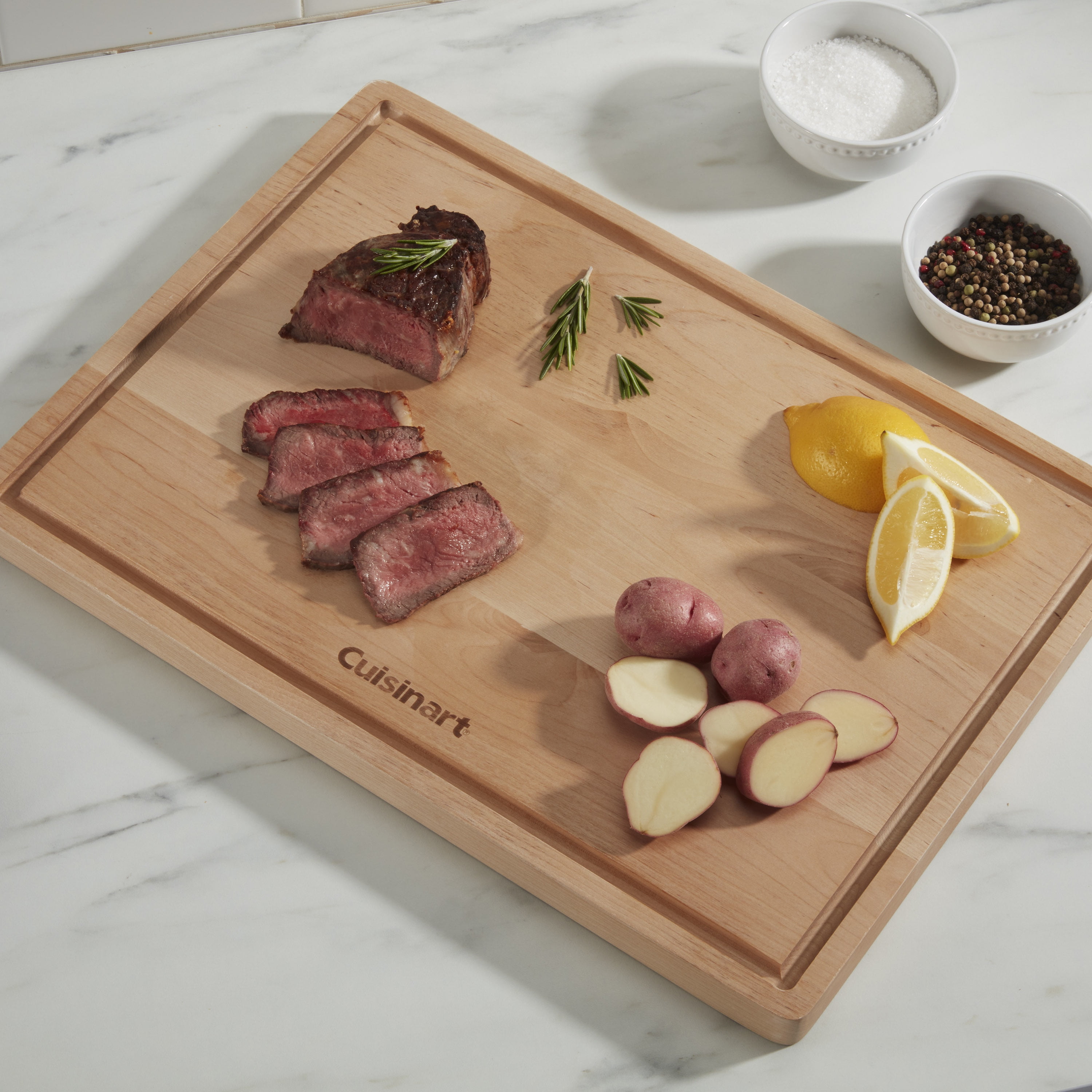 Cuisinart 17” Reversible Maple Wood Cutting Board, CWB-17M3 