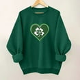 thumbnail image 1 of Xuyuer Women's St. Patrick's Day Green Long Sleeve Sweatshirt Funny Casual Irish Shirt, 1 of 6