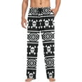thumbnail image 4 of Men's Pajama Pants with Pockets Sleepwear Lounge Pants Stretch Casual Tribal Aztec Skull Ethnic, 4 of 7