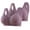 Purple#1, variant on Women's Running Sports Bra Reflective Details,Casual Front Button Shaping Cup Shoulder Strap Bra Plus Size Extra-Elastic Wirefree Multicolor 46