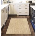 thumbnail image 1 of Alfombra LEEVAN 61x89 cm Algodón Tejida Reversible Beige/Crema, 1 of 7