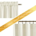 thumbnail image 4 of NICETOWN Velvet Curtains 84 inches for Bedroom, Luxury Room Darkening Thermal Insulated Rod Pocket Velvet Curtains/Drapes, Ivory White, 2 Panels, 4 of 7