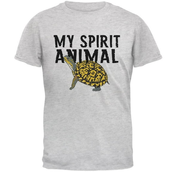 My Spirit Animal Turtle Light Heather Grey Adult T-Shirt - Medium