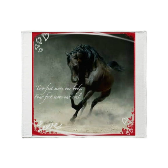 CafePress - Four Feet Move Your Soul Throw Blanket - Soft Fleece Throw Blanket, 50"x60" for All Ages