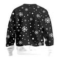 thumbnail image 3 of Winter Sweaters for Women Reindeer Snowflake Print Knitted Sweater Pullover Long Sleeve Crewneck Casual Warm Winter Festive Apparel Top Christmas Sweaters, 3 of 3
