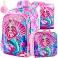 thumbnail image 1 of Set de Mochila AGSDON Sirena 41 cm con Lentejuelas para Niñas y Lonchera, 1 of 7