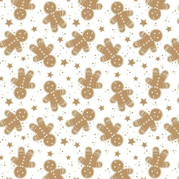 Holiday Gingerbread Tissue Paper - 20in. X 30in. Sized Sheets - 12 Sheets (p152112) - Holiday Gift Wrap, Christmas Tissue Paper