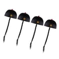 thumbnail image 1 of 4x Sombrero Negro con Cola de Caballo Artificial de Niños Casquillo Oriental Chino Traje de Funcionamiento de Etapa Baoblaze Sombrero Oriental Vintage, 1 of 8