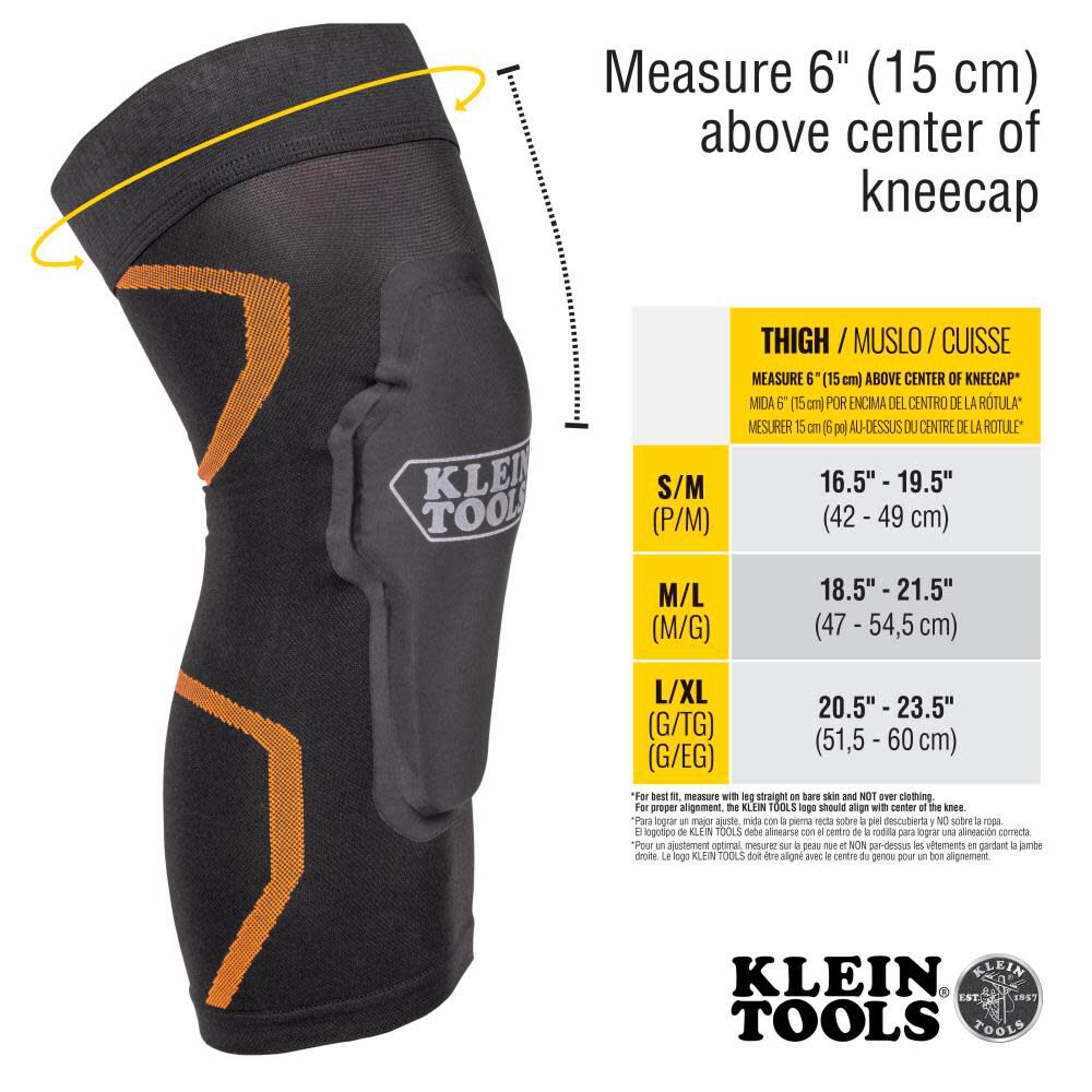 Klein Tools Knee Pad Compression Sleeve, S/m