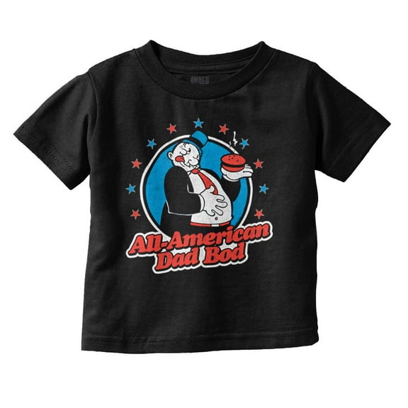 Vintage Cartoon All American Dad Bod Youth T Shirt Tee Boys Infant Toddler Brisco Brands 4T
