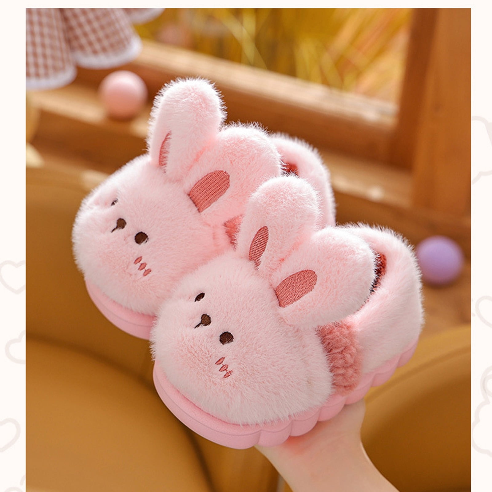 Chaussons Enfant Hiver Chauds Antidérapants – Pantoufles Peluche Douces Fille & Garçon 2-12 Ans
