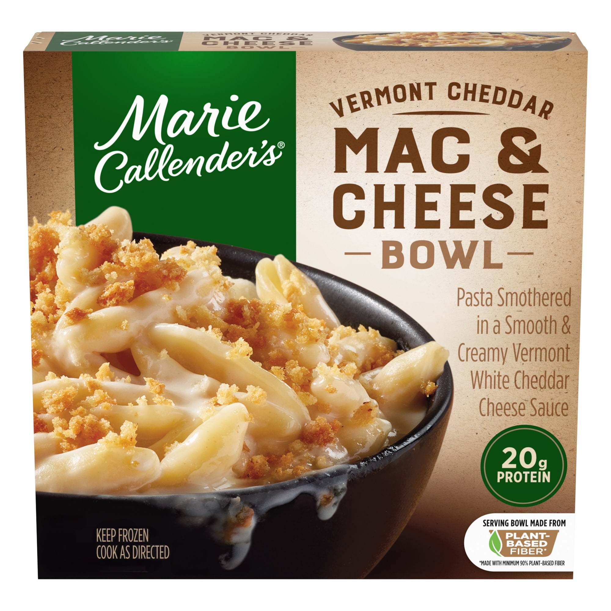 Marie Callender's Vermont Cheddar Mac & Cheese, Frozen Meal, 13 oz. Bowl
