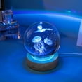 thumbnail image 3 of EIMELI 3d Glowing Crystal Ball Night Light Ornament Creative Coloful Night Scene Lamp With Base For Home Decor Gift, 3 of 10