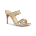 thumbnail image 1 of BLISSFUL STEP Women's Glitter Rhines Stiletto Heel Sandals Gold 8, 1 of 8