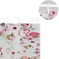 thumbnail image 5 of Pretty Flamingo Flowers Bath Shower Curtain Liners - 72x72in - 100% Polyester - Waterproof Bath Curtain with C-Shaped Hooks for Bathroom Decoration 1 Panel, 5 of 5