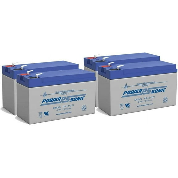 ps-1270 - power-sonic 12v 7ah sla battery - pack of 4
