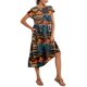 thumbnail image 5 of Vestido midi Zhyaj, holgado, túnica de verano, playa, con bolsillos, algodón, 5 of 7